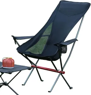 Portable Folding Stool - Portable Lightweight Aluminum Camping Picnic Chairs Outdoor Travelling Fishing Hiking Seat Tools(Black)