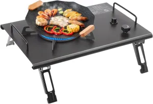 Portable Gas Stove 13,648 BTU Foldable Stainless Steel Gas Stove Outdoor Camping Cooking Stove with Storage Bag Single-Burner Outdoor Gas Stove for Camping, Hiking