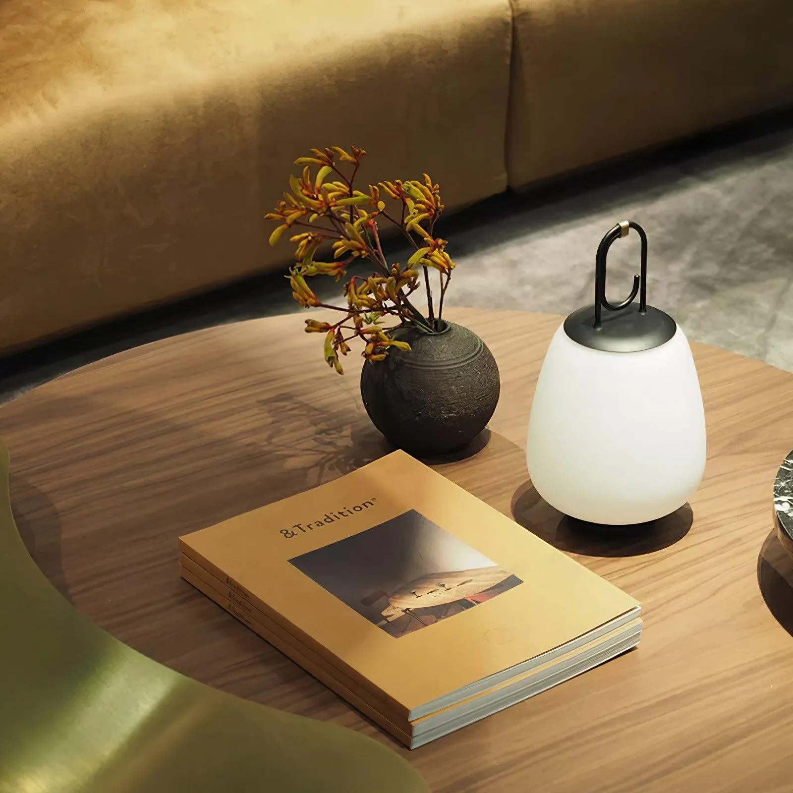 Portable Lantern Table Lamp – USB Rechargeable with Warm & Cool Light Modes