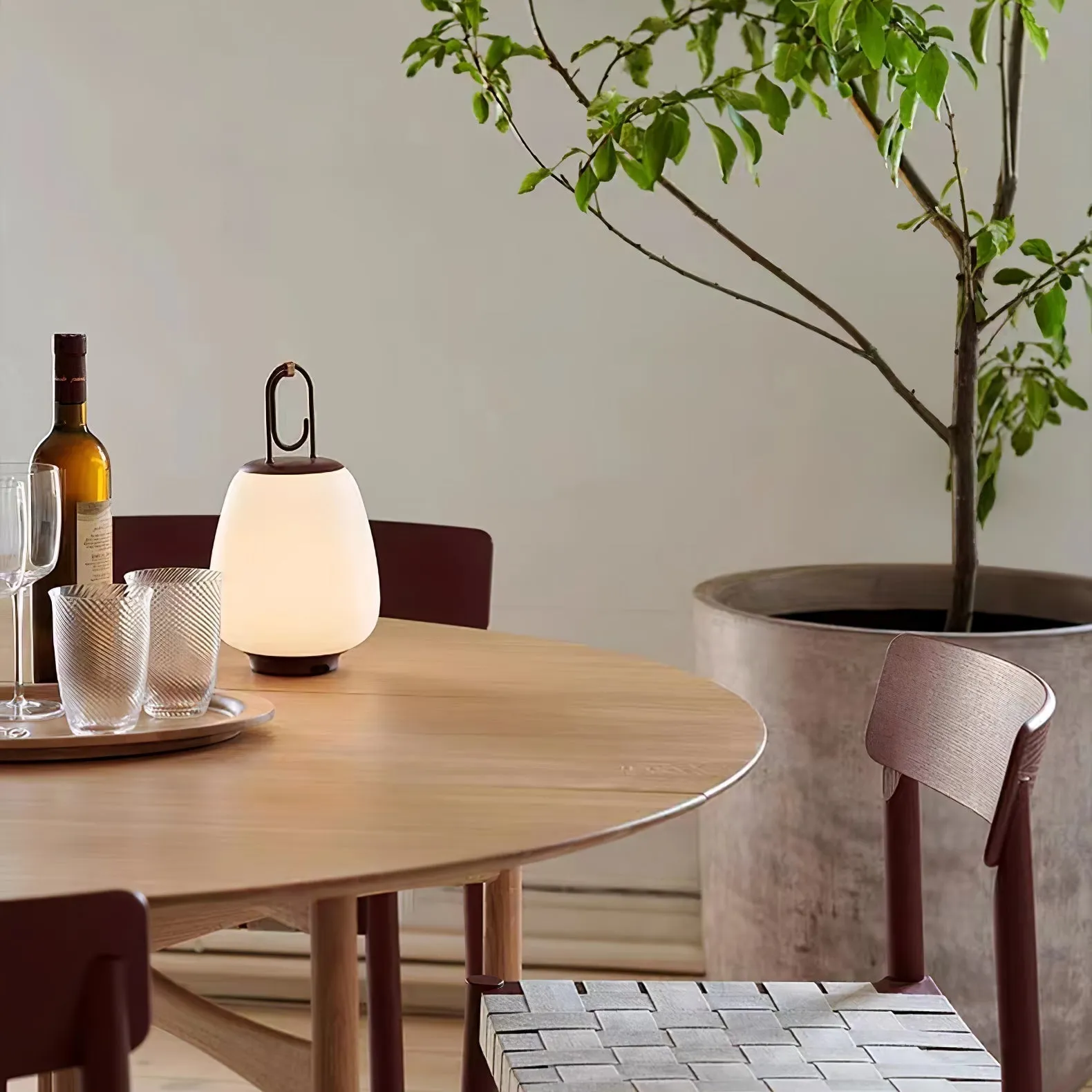 Portable Lantern Table Lamp – USB Rechargeable with Warm & Cool Light Modes