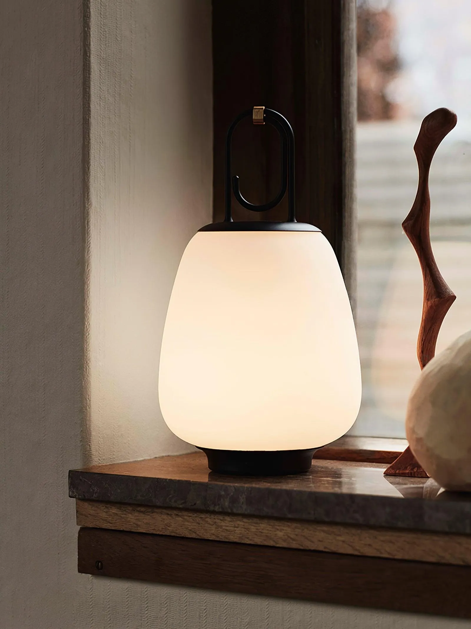 Portable Lantern Table Lamp – USB Rechargeable with Warm & Cool Light Modes