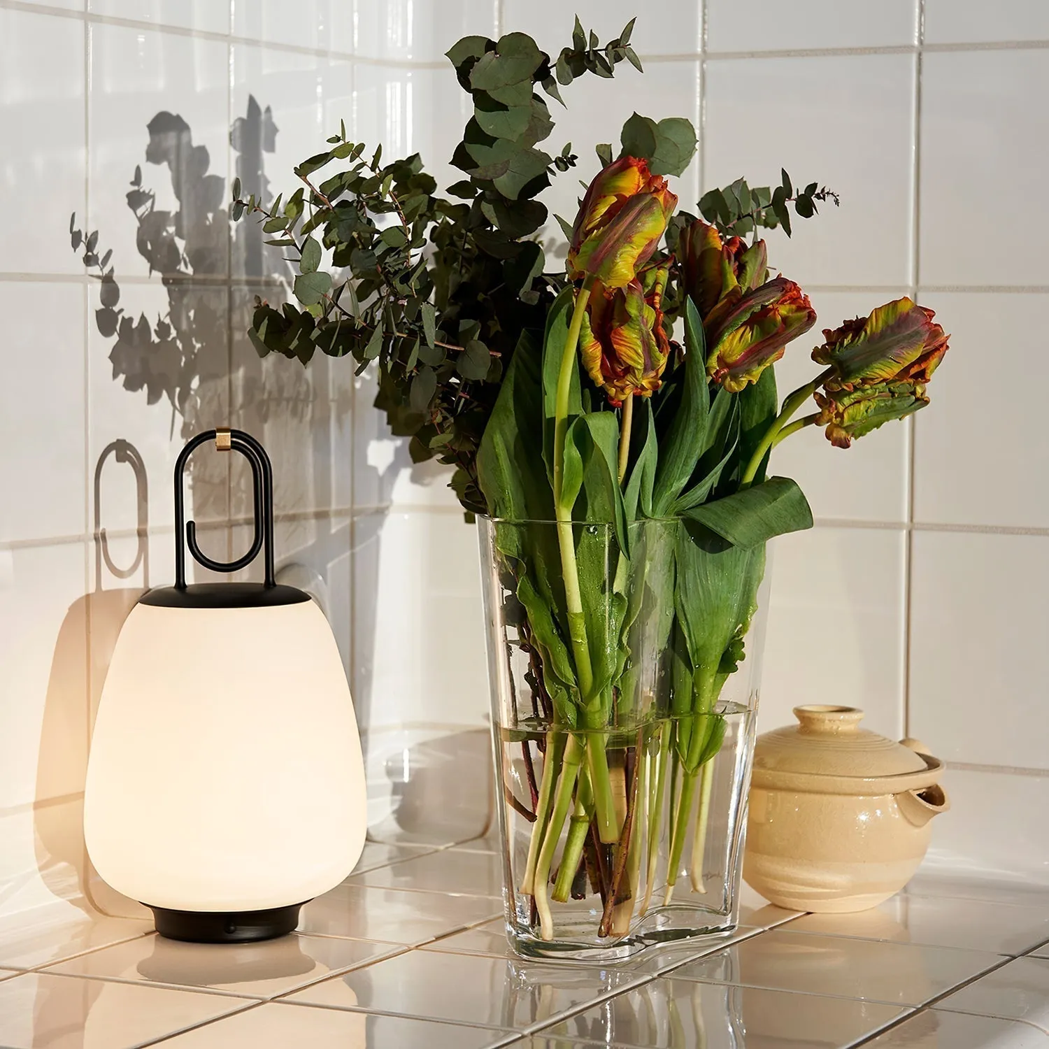 Portable Lantern Table Lamp – USB Rechargeable with Warm & Cool Light Modes