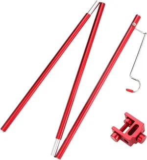 Portable Lightweight Folding Light Pole Stand for Camping Durable Wind Resistant Section Design for Outdoor Activities Hiking Beach and Picnics