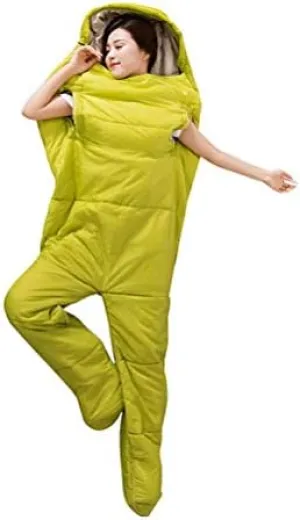 Portable Lightweight Wearable Sleeping Bag with Feet, 3-4 Season Sleeping Bags Cold Weather Warm & Walkable Camping Sleeping Bag for Backpacking, Hiking and Out，