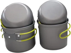 Portable Outdoor Cooking Pot Aluminum Oxide Camping Cookware Set Picnic Cooking Utensils