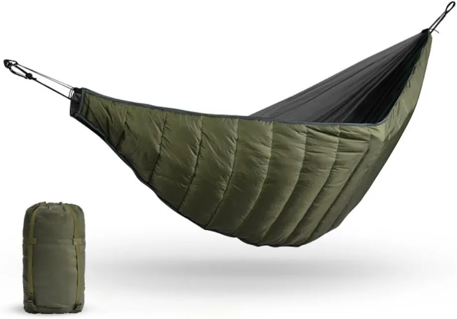 Portable Outdoor Hammock Sleeping Bag Multifunctional Windproof Hammock Blanket for Camping Hiking Picnic Backyard Patio (Green)