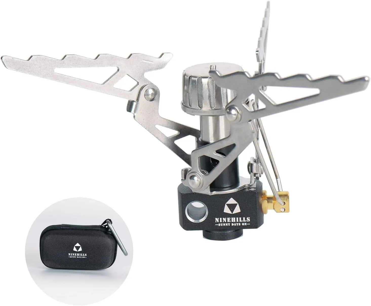Portable Propane Stove, Compact Manual Ignition, Single Burner, Foldable, Lightweight, Compatible with OD Cans, Camping, Mountain Climbing, Outdoor, Disaster Preparedness Goods