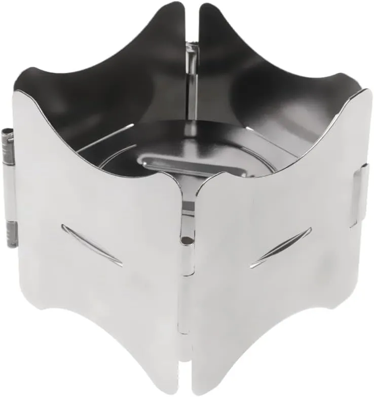 Portable Stainless Steel Folding Wood Stove Pot Stand for Outdoor Picnic Camping Backpacking