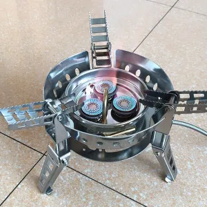 Portable Stove, Camping BBQ Kitchen Camp Butane Gas Burner Stove 6800W Foldable Mini Camping Stove with Piezo Ignition Propane Gas Stove Fishing Stove Outdoor Stove, Hiking Burner