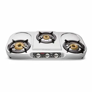 Preethi SSGS005 Topaz 3 Burner Stainless Steel Gas Stove