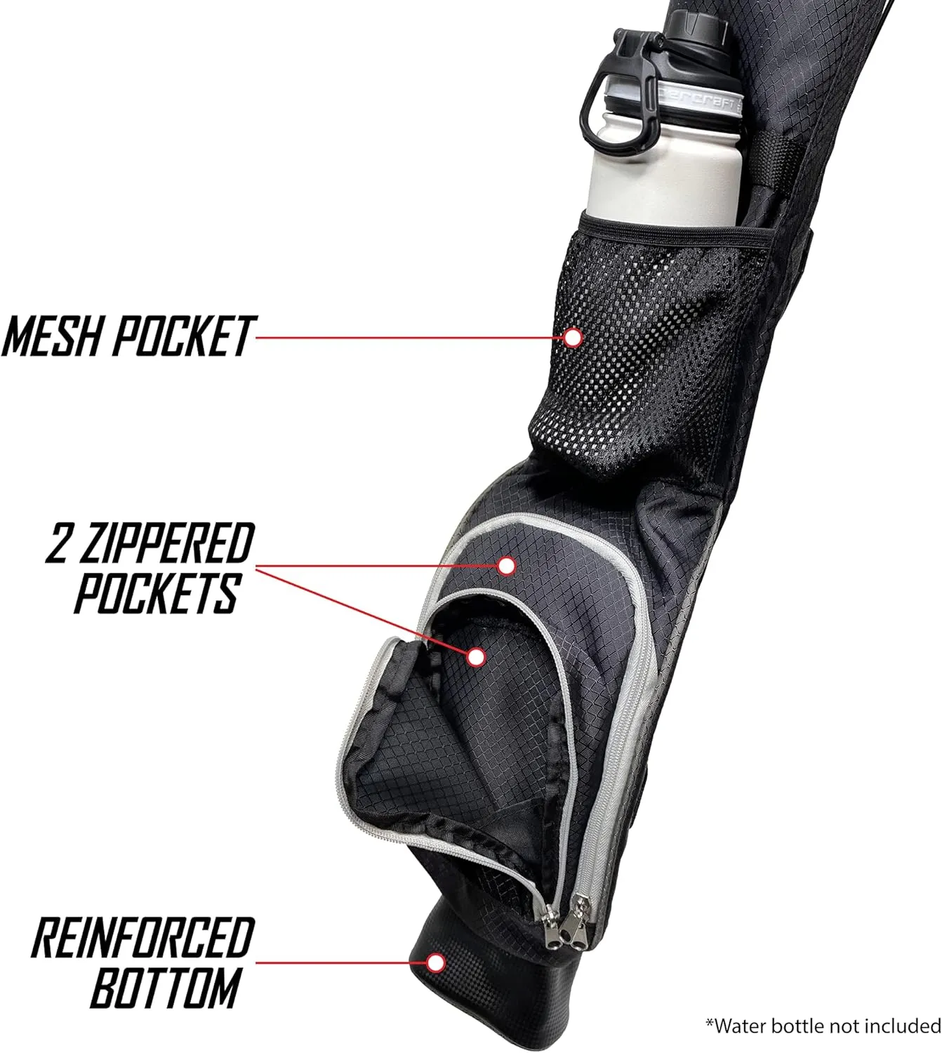ProActive Sports | Sunday Stand Bag | Lightweight Shoulder Golf Bag | 3 Pockets, Speed Handle, and Padded Strap | Perfect for Driving Range, Par-3, Executive, and Children's Courses