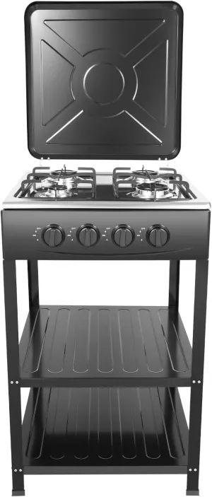 Propane Burner, 4 Burns Propane Stove with Double Storage Layers, Removable Portable Gas Stove with Windproof Stove Cover for Rv, Apartment, Outdoor Cooking
