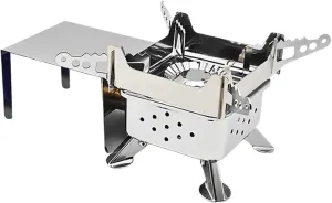 Propane Camping Stove - Compact Foldable Camp Stove With Windproof Board,Adjustable Stable Energy Saving Kitchen Utensils For Backpacking Picnics Tailgating