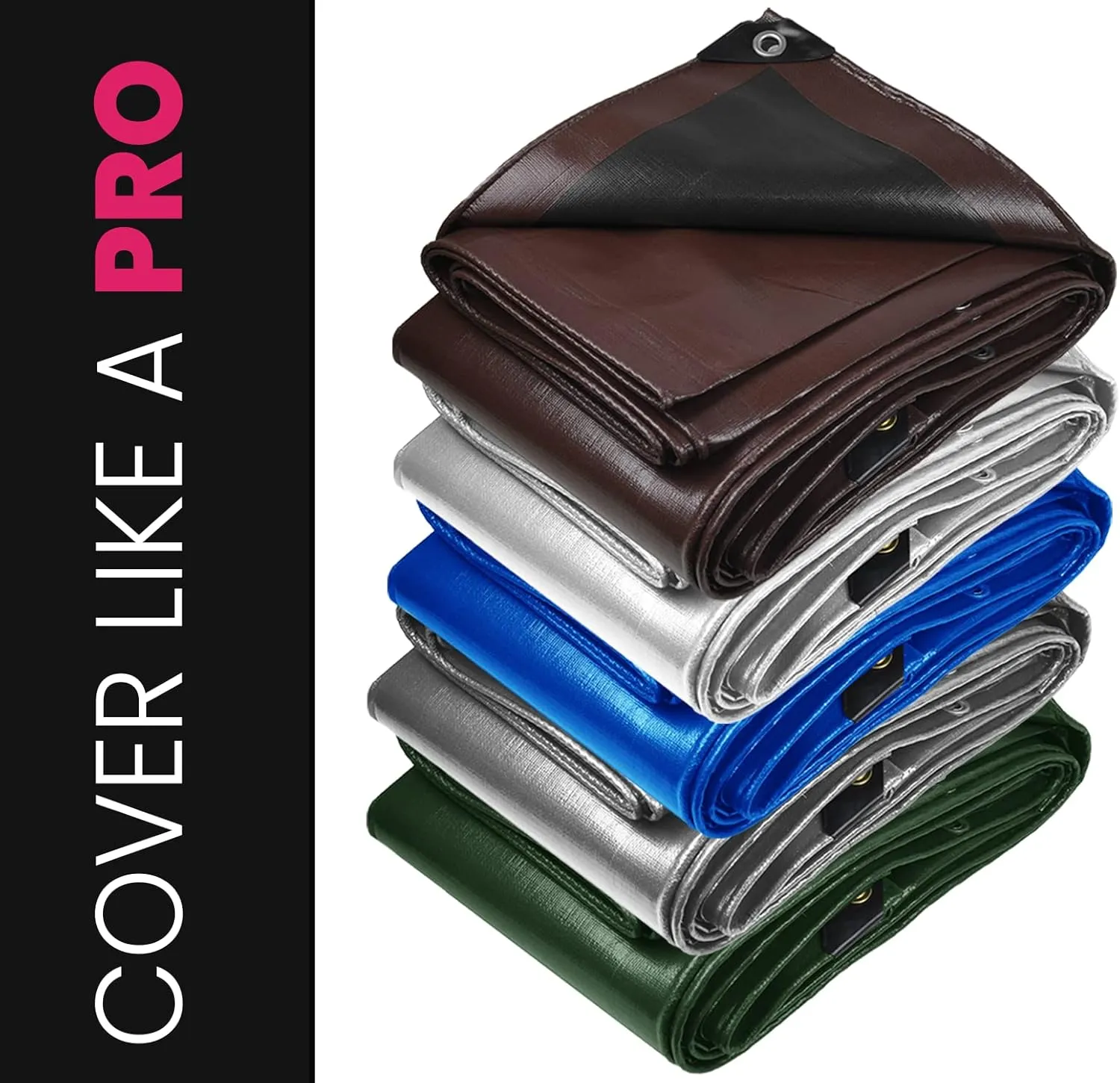 PROTARP Extreme Heavy Duty 22 Mil Tarp Cover, Waterproof, UV Resistant, Rip and Tear Proof, Poly Tarpaulin with Reinforced Edges for Roof, Camping, Patio, Pool, Boat. (White 9′ X 12′)