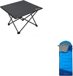 PTEROMY Folding Camping Table (Medium)   Sleeping Bags for Adults