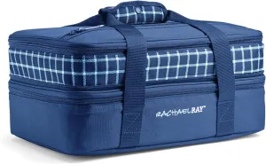Rachael Ray Expandable Insulated Casserole Carrier for Hot or Cold Food, Thermal Lasagna Lugger Tote for Potluck, Parties, Picnic, and Cookouts, Fits 9" x 13" Baking Dish