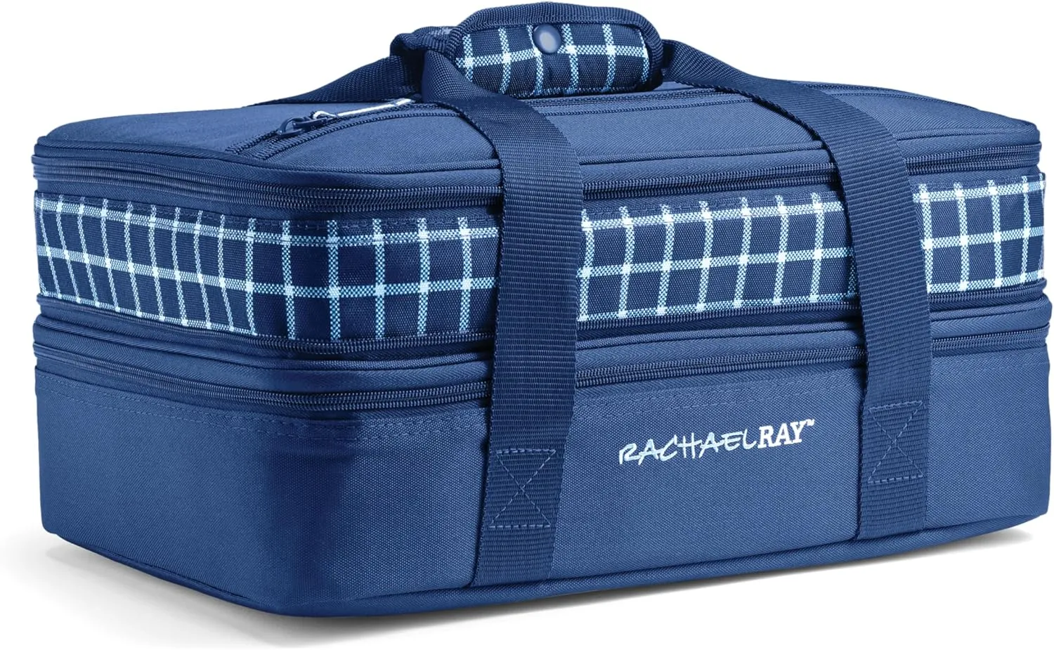 Rachael Ray Expandable Insulated Casserole Carrier for Hot or Cold Food, Thermal Lasagna Lugger Tote for Potluck, Parties, Picnic, and Cookouts, Fits 9" x 13" Baking Dish