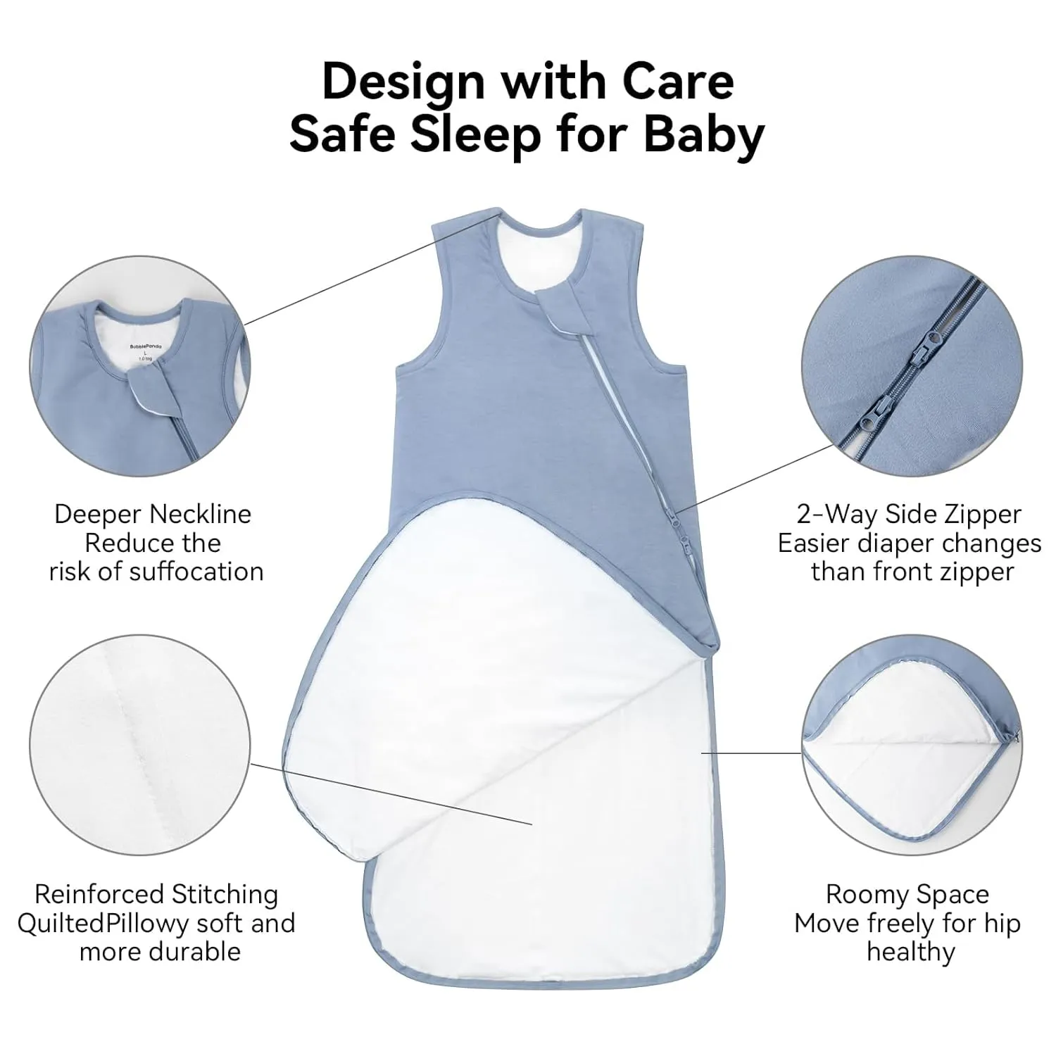 Rayon Made from Bamboo Sleep Sack 18-24 Months 0.5 Tog Soft Lightweight Toddler Sleep Sack 2t for Babies 2-Way Zipper Wearable Blanket Baby 18 Months