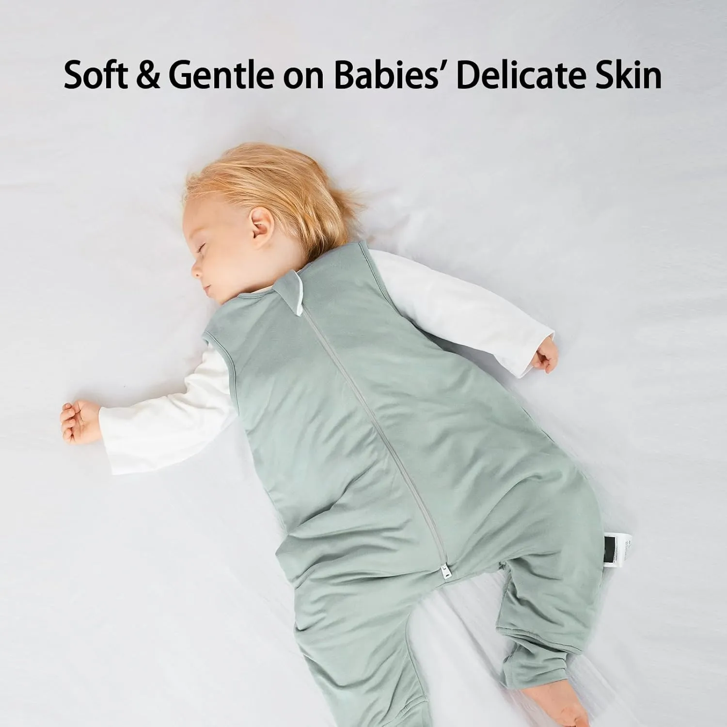 Rayon Made from Bamboo Toddler Sleep Sack with Feet 12-24 Months 1.0 Tog Ultra Soft Toddler Sleeping Sack 1t-2t Sleep Bag Walker Quilted Wearable Blanket with Legs 2-Way Zipper Lightweight