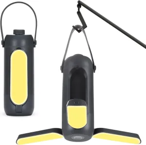Rechargeable LED Camping Lantern - Portable and Bright with Adjustable Brightness, 10000mAh Long-Lasting Battery, and 360-Degree Illumination Black
