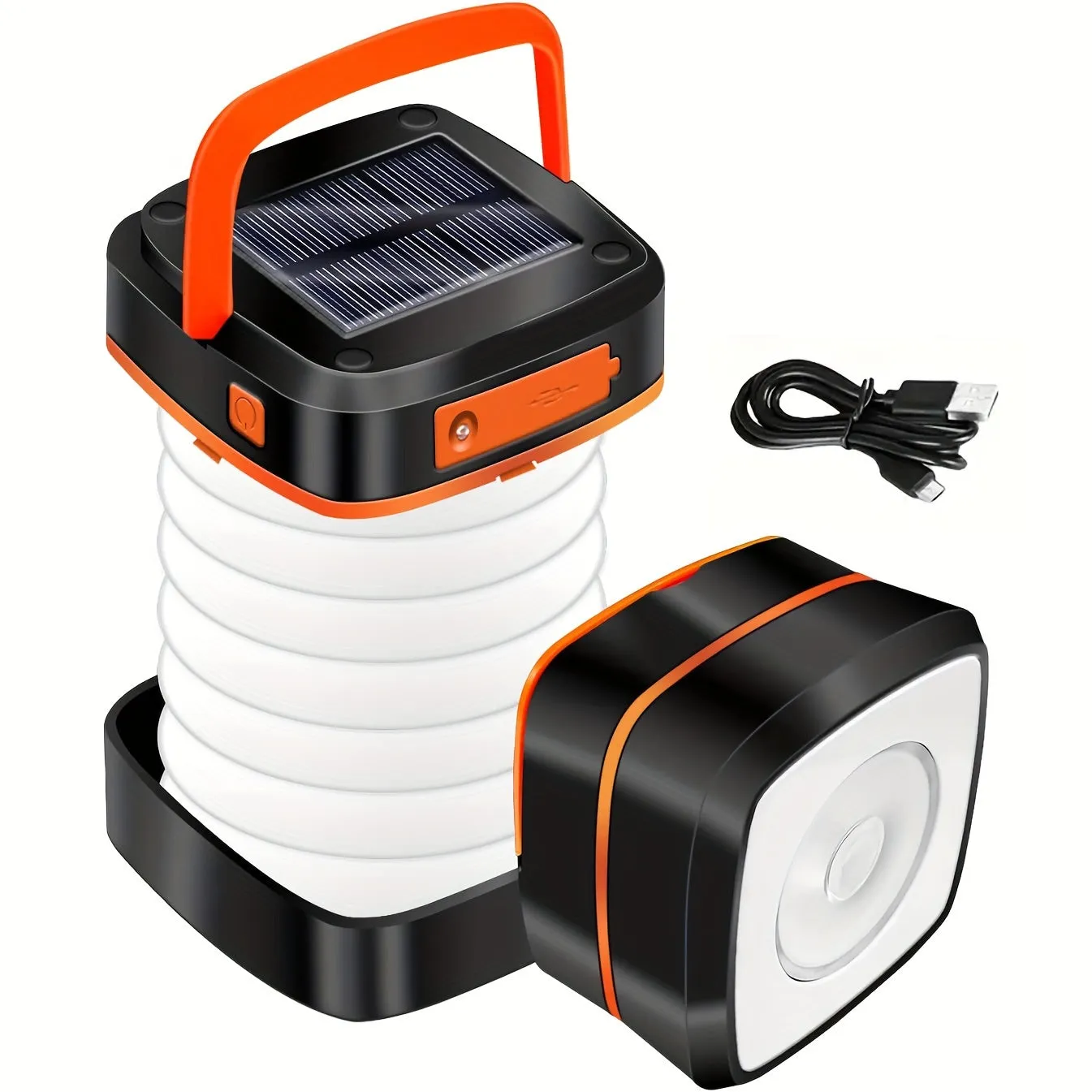 Recharged LED camping lantern -compact foldable light for outdoor adventures and emergencies