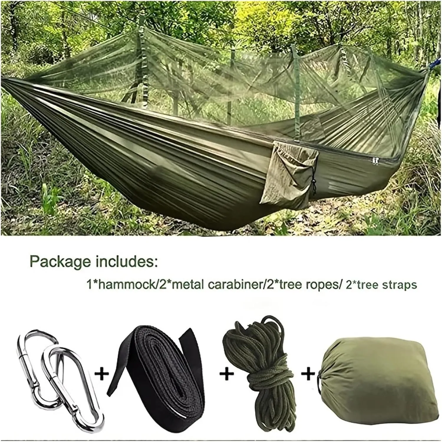 Relax in Comfort Portable Nylon Camping Hammock Hanging Hammock for Backpacking, Travel, Beach, and Yard 102.36 * 55.12inch for Terrace, Outdoor(Orange)