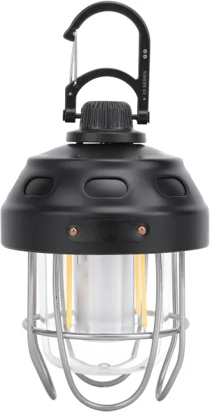 Retro Camping Lantern, 2000mAh Stepless Dimming Rechargeable Metal Tent Light for Patio Hiking