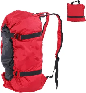 Rock Climbing Rope Bag Portable Foldable Climbing Bag with Large Rope Tarp and Adjustable Shoulder Straps Waterproof Large Capacity Backpack Ultralight Outdoor Hike Gear Equipment