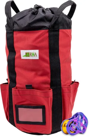 Rock-N-Rescue Arbor Rope Storage Bag 150 ft bundle w/Octavia Triple Attachment Pulley