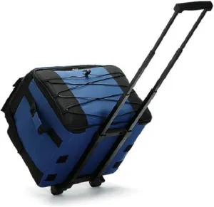Rolling Cooler with Wheels and Handle, 38L Leakproof Soft Sided Travel Cooler, Enhanced Stability Wheeled, Insulated Cool Bag for Camping, Grocery, Beach, Outdoor