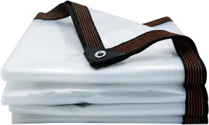 Roof Tarps Heavy Duty Waterproof, Drawstring Tarp, Polyethylene Protective Tarpaulin 130g/m² Tarpaulin Tarp with Grommets for Garden Swimming Pool Gazebo Outdoor Camping