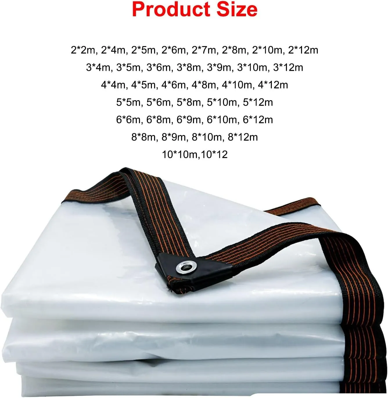 Roof Tarps Heavy Duty Waterproof, Drawstring Tarp, Polyethylene Protective Tarpaulin 130g/m² Tarpaulin Tarp with Grommets for Garden Swimming Pool Gazebo Outdoor Camping