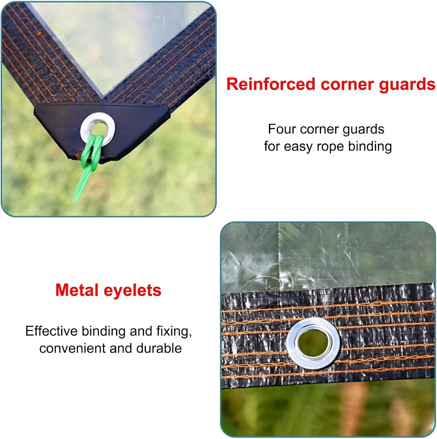 Roof Tarps Heavy Duty Waterproof, Drawstring Tarp, Polyethylene Protective Tarpaulin 130g/m² Tarpaulin Tarp with Grommets for Garden Swimming Pool Gazebo Outdoor Camping