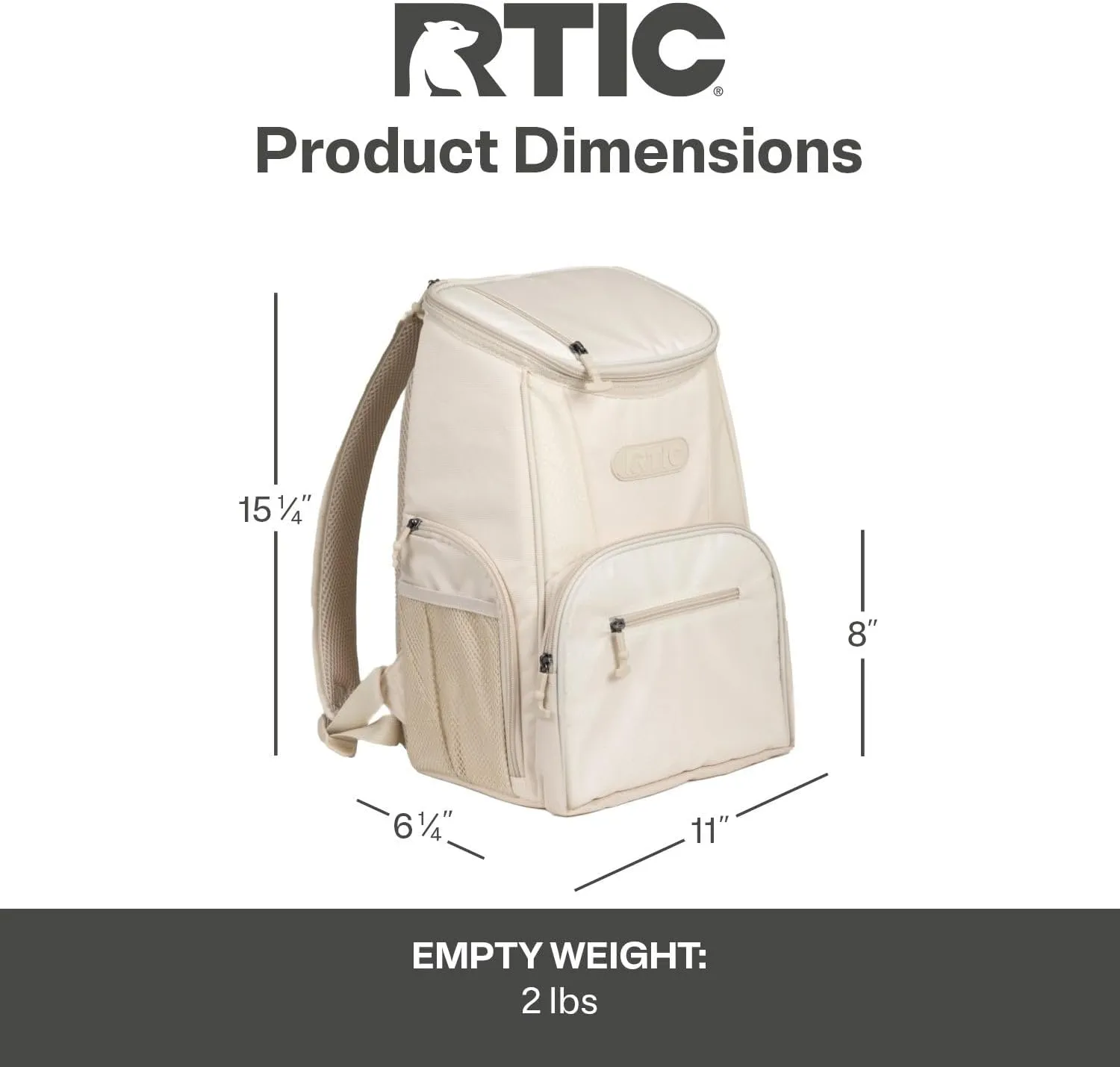 RTIC 15 Can Lightweight Backpack Cooler Soft Insulated Portable Bag for Lunch, Beach, Drink, Beverage, Travel, Camping, Picnic, Car, Hiking,