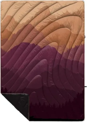 Rumpl Original Puffy Blanket - Warm Puffy Camping Blanket, 100% Recycled Polyester Insulation, Lightweight, Packable, Water-Resistant, Outdoor Puffer Blanket, 52"x75", V1, Teton Fade