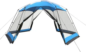 Screen House 15x13 FT Mesh Canopy Tent Camping Gazebo Shelter for 8-10 People Outdoor Party Activities