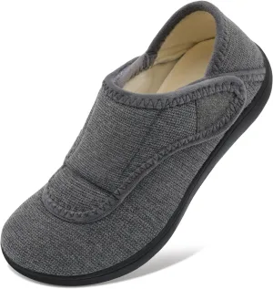 Scurtain Womens Slippers Comfy Wide Diabetic Slippers Adjustable Walking Shoes Neuropathy Orthopedic Recovery House Shoes