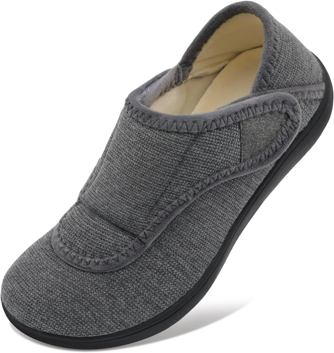 Scurtain Womens Slippers Comfy Wide Diabetic Slippers Adjustable Walking Shoes Neuropathy Orthopedic Recovery House Shoes