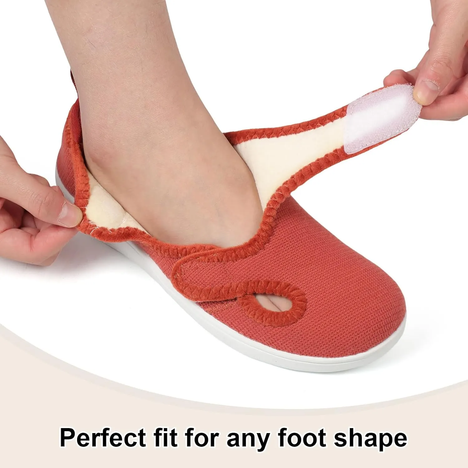 Scurtain Womens Slippers Wide Diabetic Shoes Comfy Neuropathy Bunion Recovery Shoes Casual Walking Shoes Indoor Outdoor Slippers
