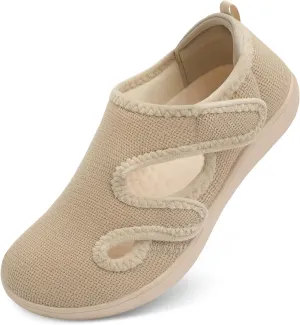 Scurtain Womens Slippers Wide Diabetic Shoes Comfy Neuropathy Bunion Recovery Shoes Casual Walking Shoes Indoor Outdoor Slippers