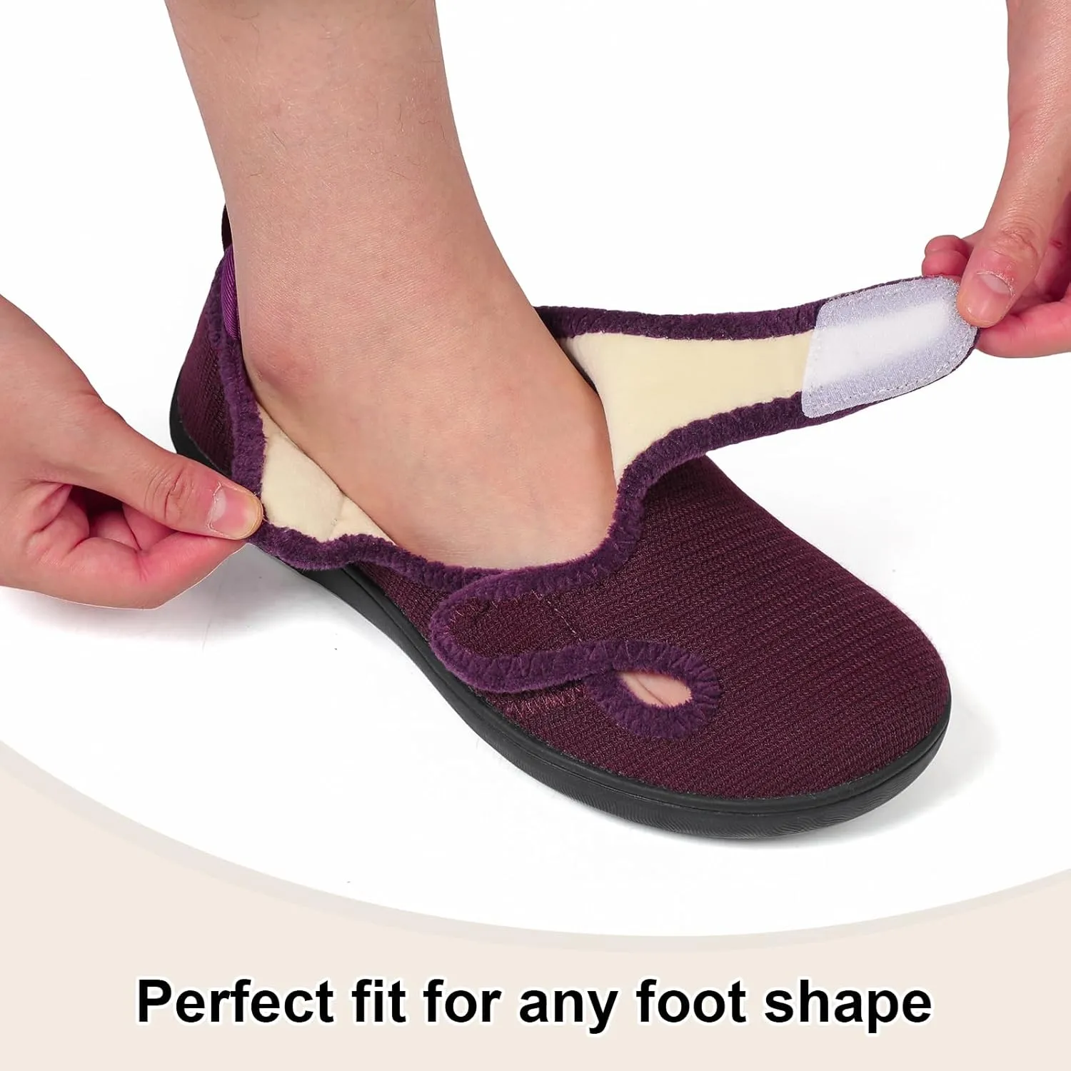 Scurtain Womens Slippers Wide Diabetic Shoes Comfy Neuropathy Bunion Recovery Shoes Casual Walking Shoes Indoor Outdoor Slippers