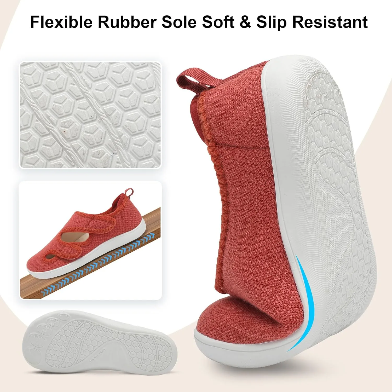 Scurtain Womens Slippers Wide Diabetic Shoes Comfy Neuropathy Bunion Recovery Shoes Casual Walking Shoes Indoor Outdoor Slippers
