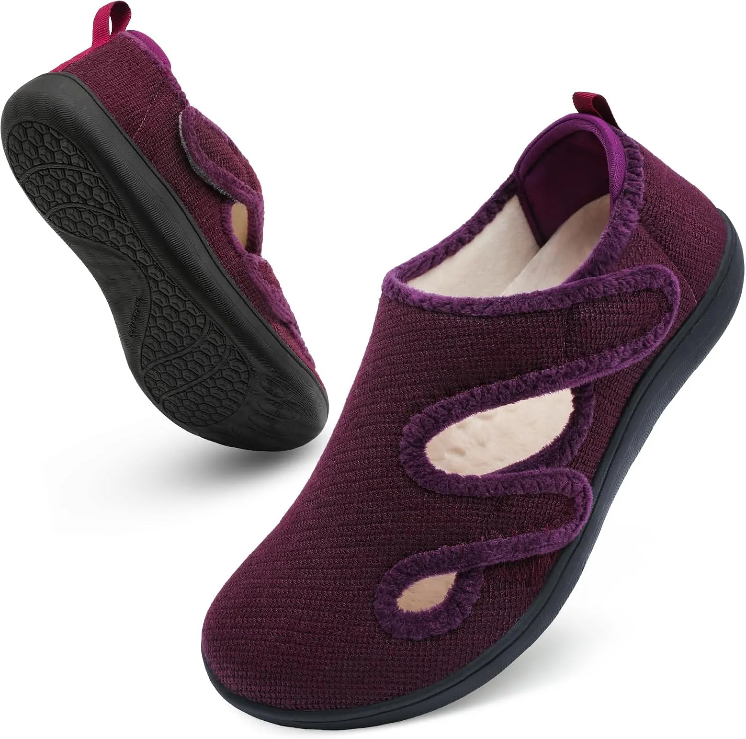 Scurtain Womens Slippers Wide Diabetic Shoes Comfy Neuropathy Bunion Recovery Shoes Casual Walking Shoes Indoor Outdoor Slippers