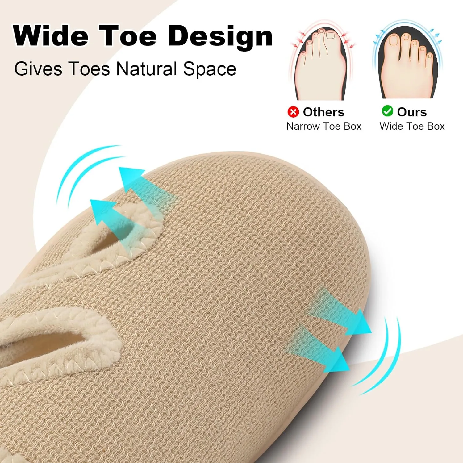 Scurtain Womens Slippers Wide Diabetic Shoes Comfy Neuropathy Bunion Recovery Shoes Casual Walking Shoes Indoor Outdoor Slippers