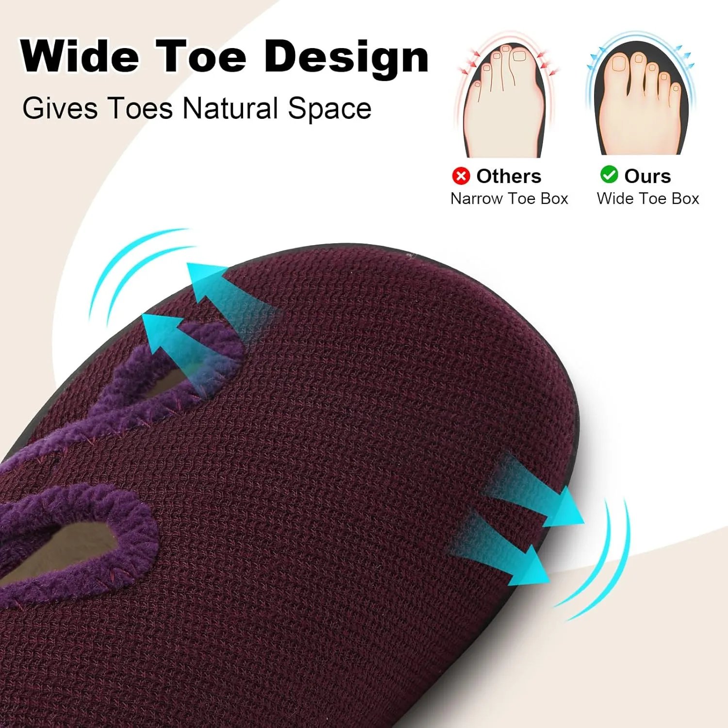 Scurtain Womens Slippers Wide Diabetic Shoes Comfy Neuropathy Bunion Recovery Shoes Casual Walking Shoes Indoor Outdoor Slippers