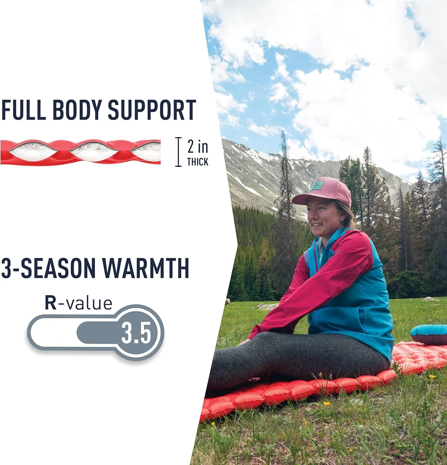 Sea to Summit Ultralight Insulated Backpacking Sleeping Pad, Women's Large (72 x 25 x 2 inches)