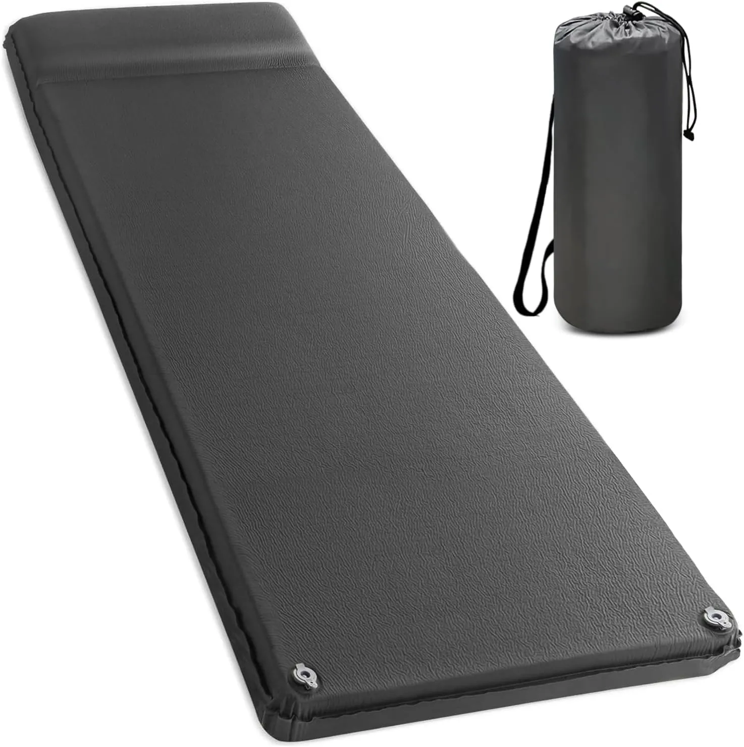 Self Inflating Sleeping Pad, 3.1" Ultra-Thick Memory Foam Camping Pad with Pillow Fast Inflating in 20s Insulated Camping Mattress Pad 4-Season Camp Sleeping Mat for Camping/Travel/Car/Tent