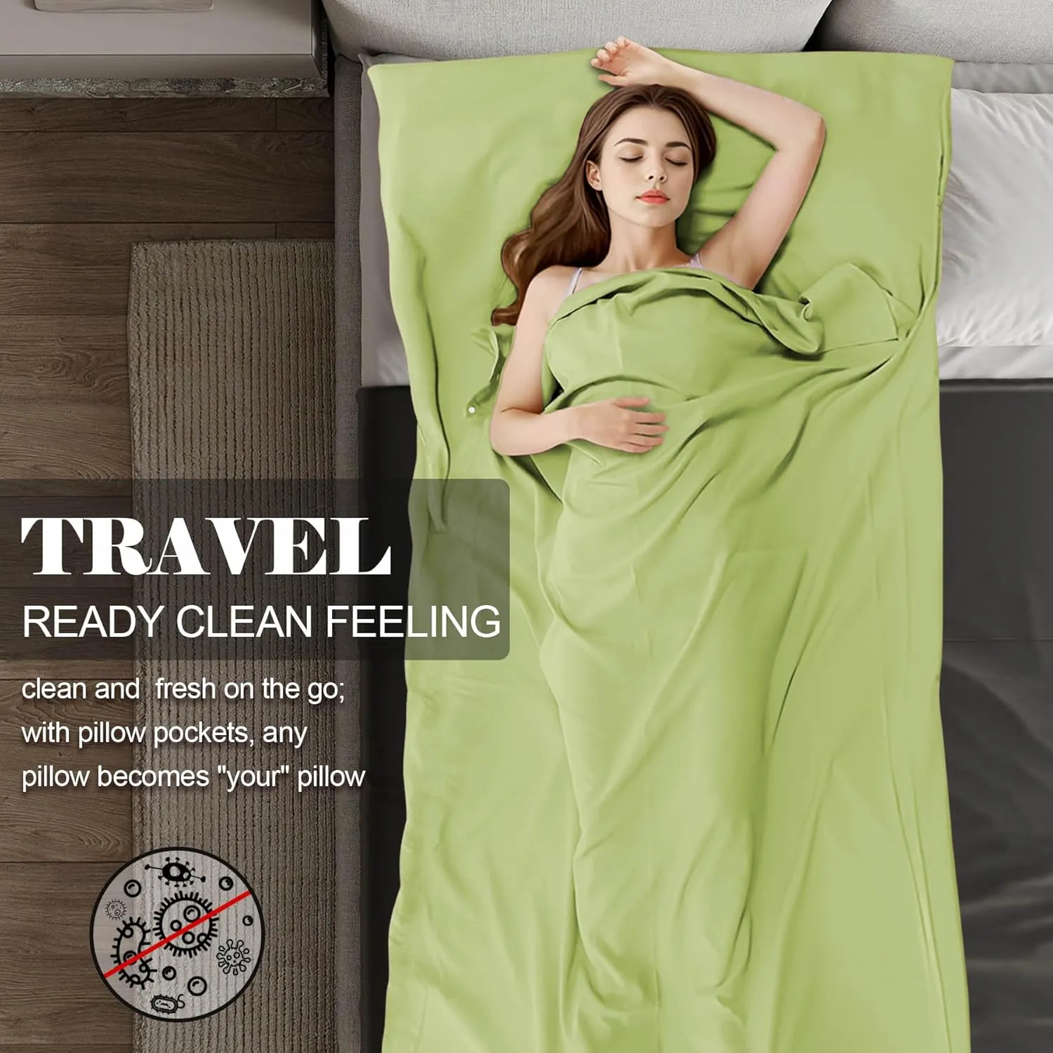 Self Tan Sleep Sack Breathable Protect Sheets From Self Tanner, Lightweight Poly Self Tanning Sheet Protector, Self Tanner Sleeping Bag, Travel And Camping Sheet, Sleeping Bag Liner