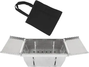 Sempoda Mini Folding Wood Stove, Stainless Steel Lightweight Camping Grill Stove, Compact Portable Ideal for Outdoor and Tent Use