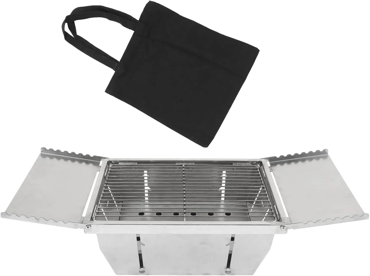 Sempoda Mini Folding Wood Stove, Stainless Steel Lightweight Camping Grill Stove, Compact Portable Ideal for Outdoor and Tent Use